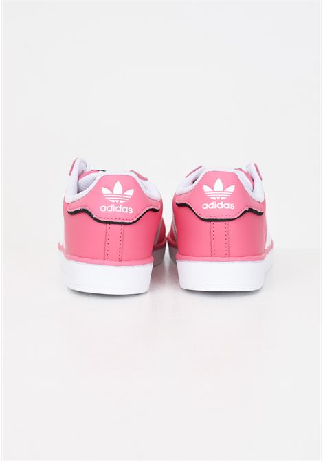 Sneakers SUPERSTAR C bambina bianche e rosa ADIDAS ORIGINALS | IE0857.